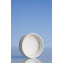 38mm Wadded Cap, White - Click Image to Close